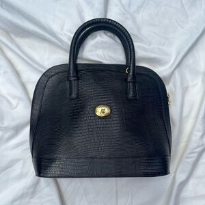 black vintage structured bag